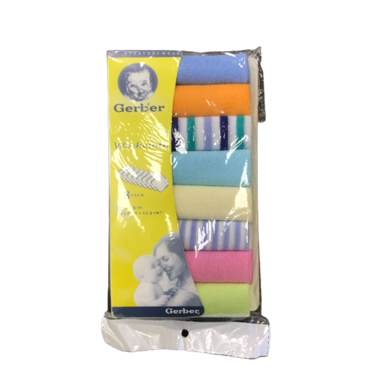 دستمال دست وصورت حوله ای Gerber مجموعه 8 عددی