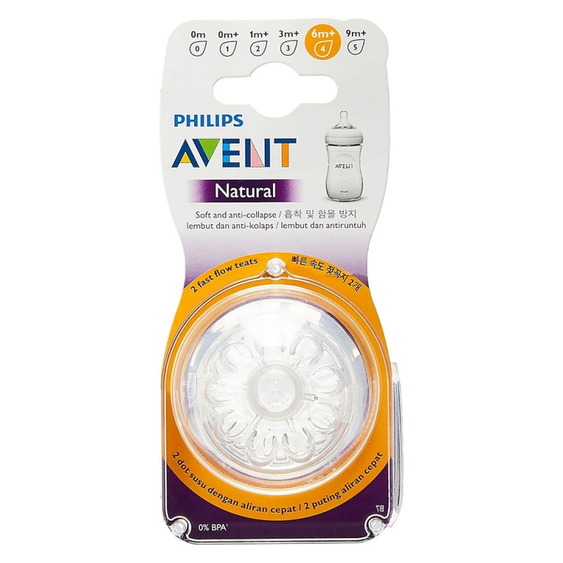 سر شیشه +6 ماه چهار قطره فیلیپس اونت Philips Avent بسته دو عددی