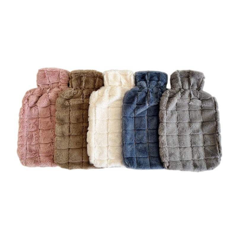 کیسه آب گرم مخملی چهار خونه