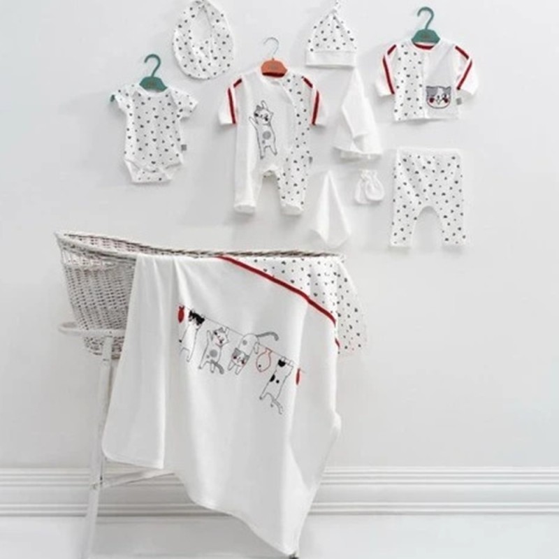 ست لباس بیمارستانی فابو ببه Fabu bebe طرح گربه