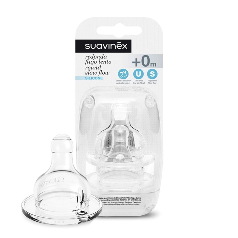 سرشیشه سری گرد +0 ماه سواوینکس Suavinex بسته دو عددی