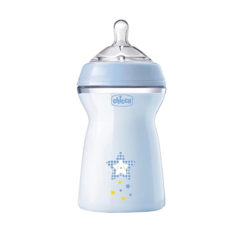 شیشه شیر  +6 ماه چیکو chicco مدل نچرال فیلینگ گنجایش 330 میلی لیتر