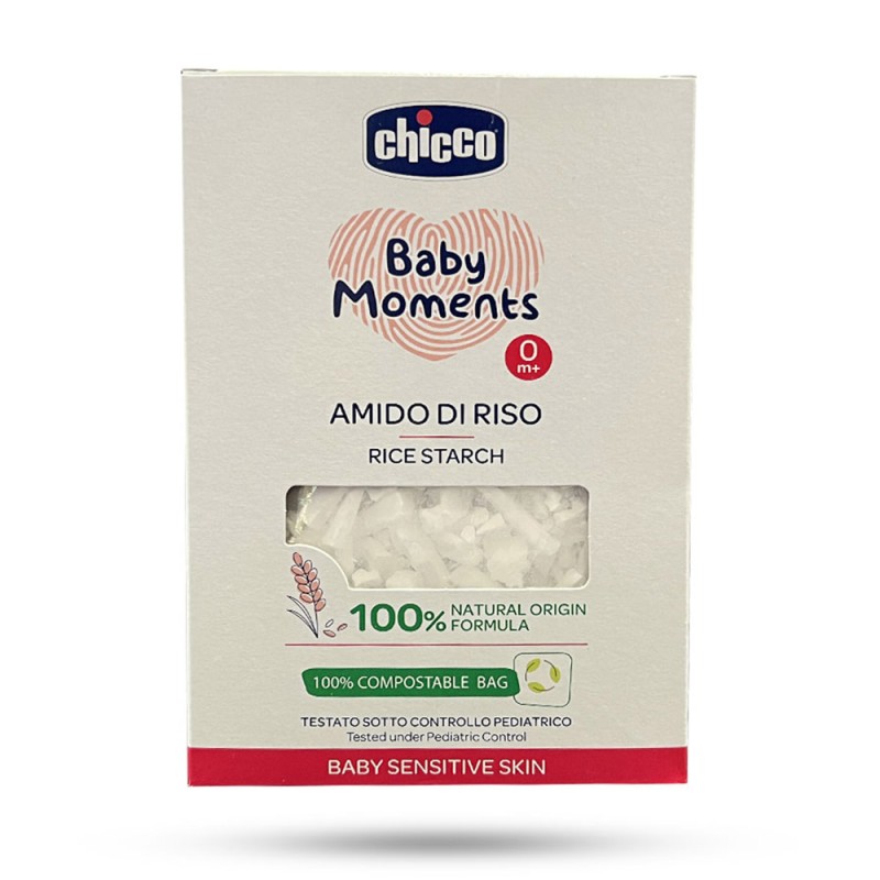 پودر ضد تعریق، قرمزی و تسکین دهنده پوست نوزاد حاوی نشاسته برنج چیکو chicco بسته 250 گرمی