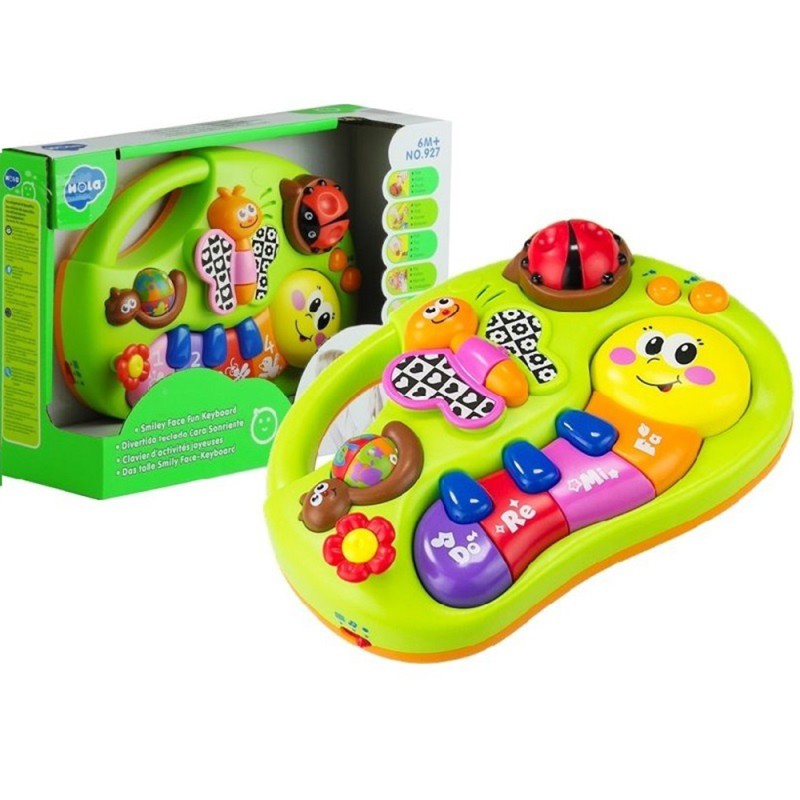 اسباب بازی پیانو کرم ابریشم هولی تویز Huile Toys  کد 927