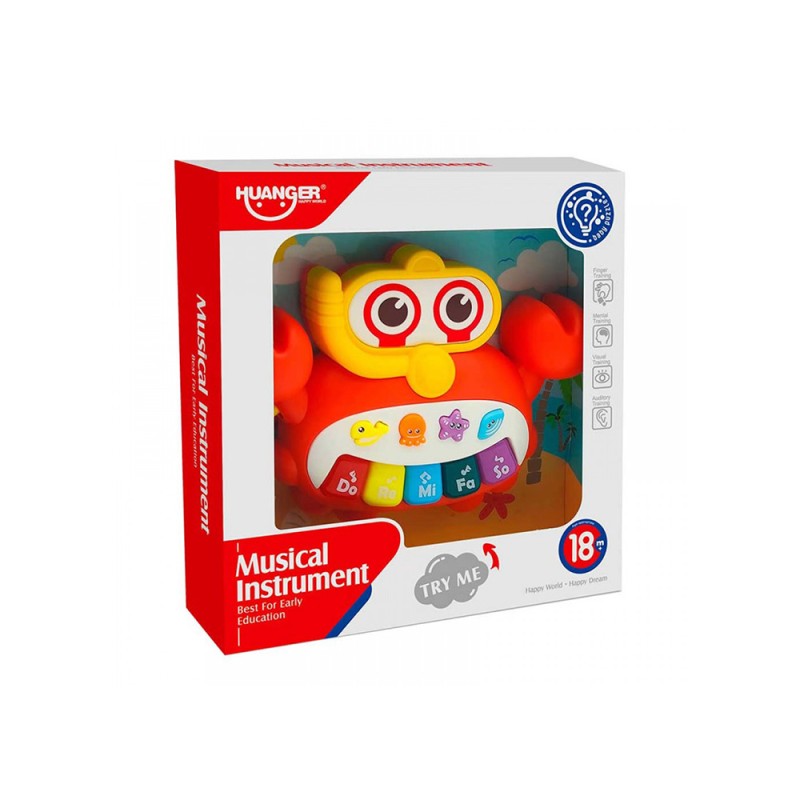 اسباب بازی پیانو خرچنگ موزیکال هانگر  Huanger کد 0535