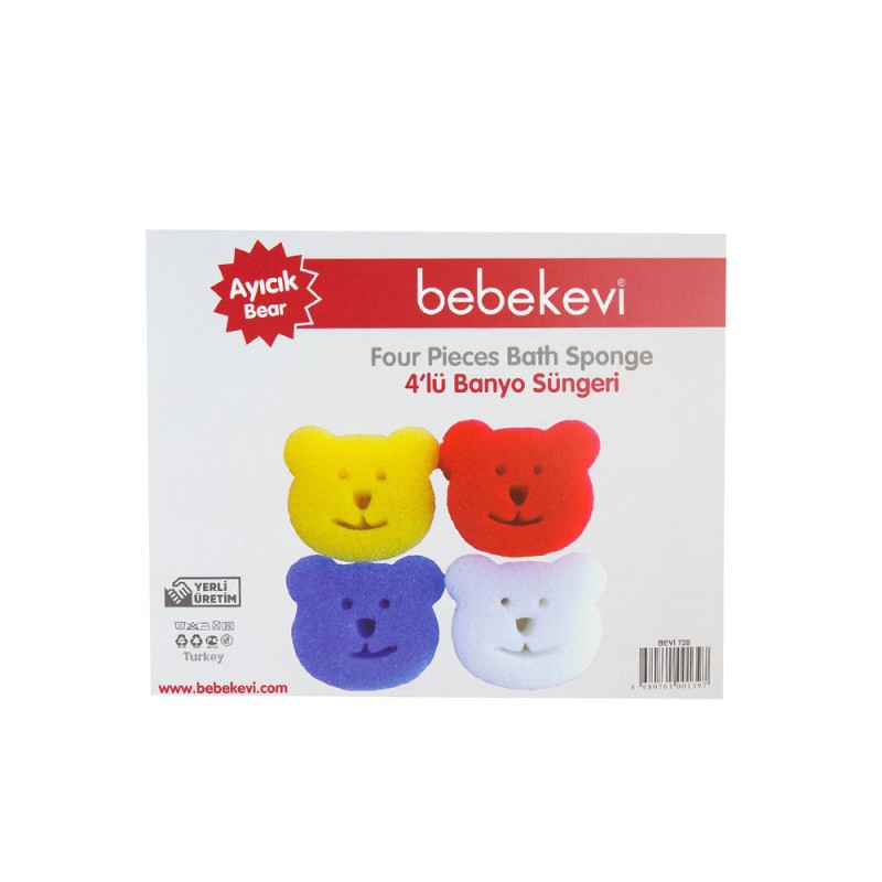 لیف اسفنجی طرح خرس  ببک اوی Bebekevi  بسته 4 عددی