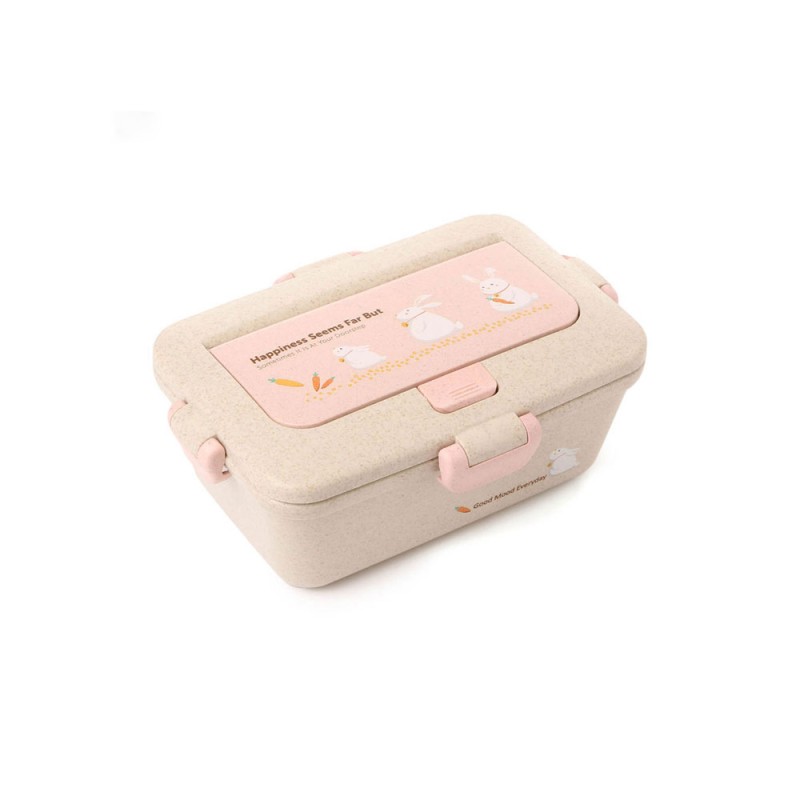 ظرف غذاخوری خرگوش سه تکه بامبو لانچ باکس  Lunchbox