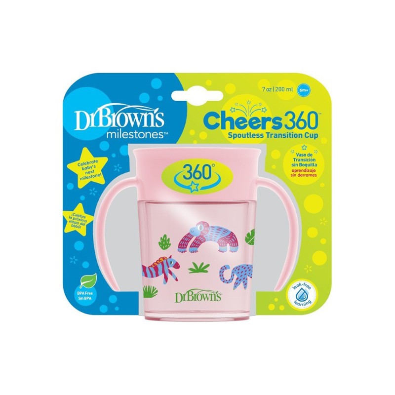 لیوان دسته دار 6+ ماه  دکتر براون Dr Brown’s ظرفیت 200 میلی لیتر