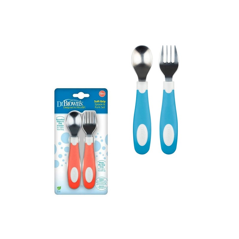 ست قاشق و چنگال استیل کودک دکتر براون Dr Brown’s