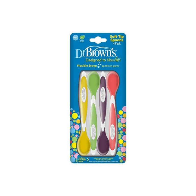 قاشق +4 ماه دکتر براون dr browns بسته 4 عددی