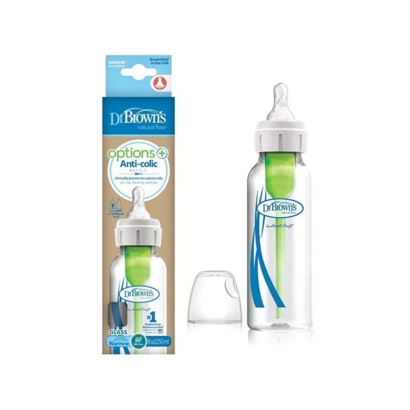 شیشه شیر پیرکس +0 ماه دکتر براون Dr Browns ظرفیت 250 میلی لیتر