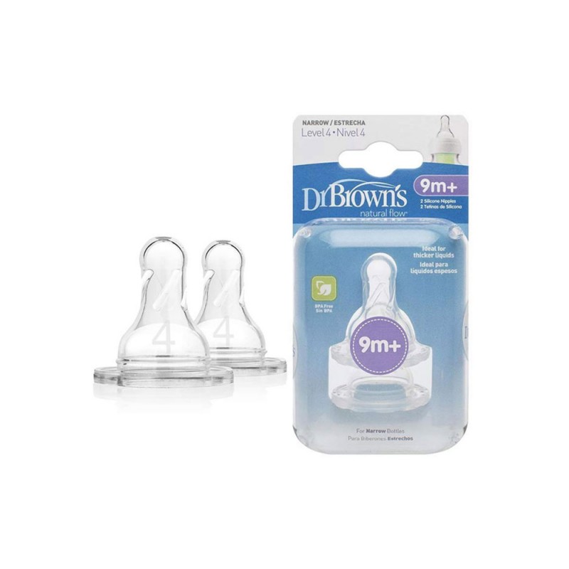 سرشیشه باریک 9+ ماه دکتر براون Dr Browns بسته دو عددی