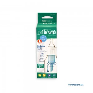 شیشه شیر پیرکس 0+ ماه دکتر براون Dr Browns ظرفیت 60 میلی لیتر