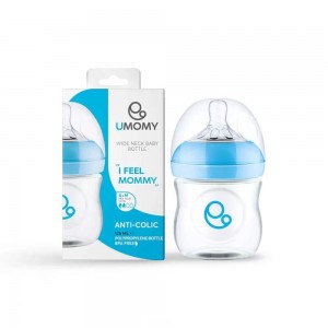شیشه شیر طلقی 6+ ماه یومامی  UMOMY ظرفیت 125 میلی لیتر