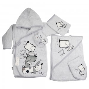 ست حوله نوزاد 5 تکه مادرکر Mothercare طرح سگ