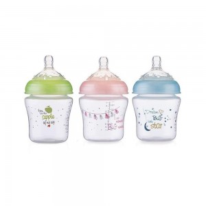 شیشه شیر طلقی 0+ ماه نابی NUBY ظرفیت 180 میلی لیتر