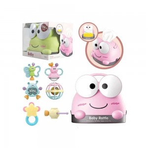 پک جغجغه نوزاد طرح قورباغه بسته 6 عددی