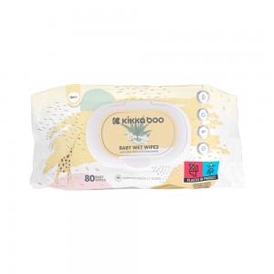 دستمال مرطوب آلوئه ورا و بابونه کیکابو Kikkaboo بسته 80 عددی
