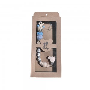 بند پستانک چوبی عروسکی خرسی