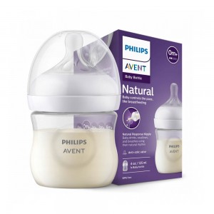 شیشه شیر طلقی 0+ ماه فیلیپس اونت PHILIPS AVENT ظرفیت 125 میلی لیتر