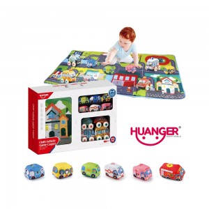فرش بازی کودک هانگر Huanger طرح شهر و ماشین