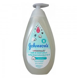 شامپو سر و بدن کودک جانسون Johnsons مدل Cotton Touch حجم 500 میلی لیتر
