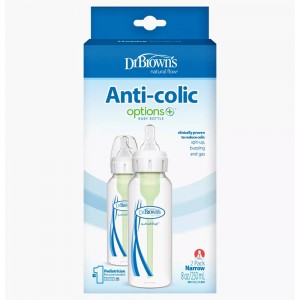 شیشه شیرطلقی  0+ ماه دکتر براون Dr Browns ظرفیت 250 میلی لیتری بسته دو عددی