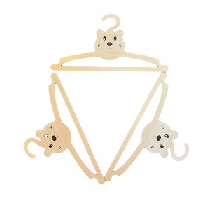 چوب لباسی چوبی کودک طرح خرس