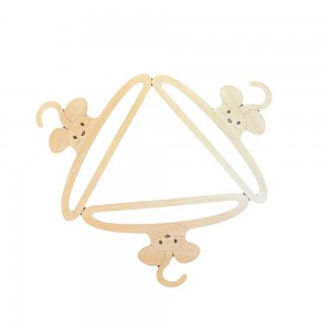 چوب لباسی چوبی کودک طرح موش