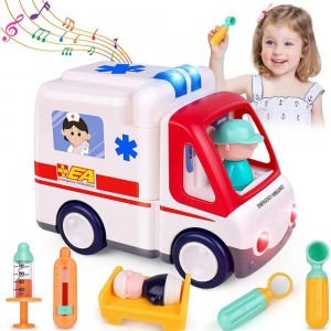 اسباب بازی ماشین آمبولانس موزیکال هولی تویز  Huile toys