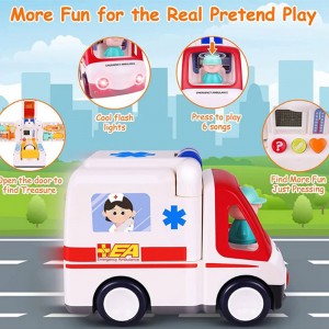 اسباب بازی ماشین آمبولانس موزیکال هولی تویز hola toys