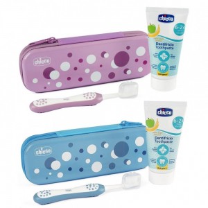 ست مسواک با برس نرم به همراه خمیردندان چیکو chicco