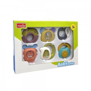 ست جغجغه و دندانگیر  ویوا کیدز vivakids  بسته شش عددی کد 1158