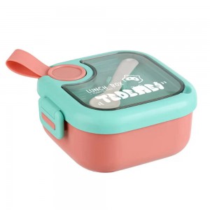 لانچ باکس استیل کودک با قاشق و قیچی Tedemei