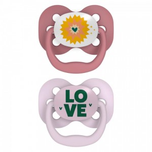 پستانک ارتودنسی  بادامی 0 تا 6  ماه  دکتر براون Dr Brown’s  طرح LOVE