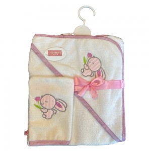 ست حوله کلاه دار و لیف نوزادی کارترز  carters