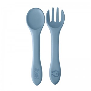 قاشق و چنگال سيليكوني  هاگی باگی Huggy Buggy