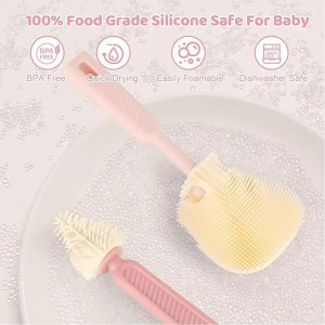 شیشه شور سیلیکونی استند دار باتل براش bottle brush