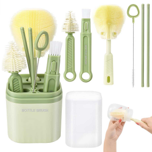 شیشه شور سیلیکونی استند دار باتل براش bottle brush