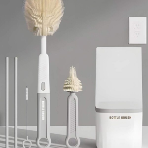 شیشه شور سیلیکونی استند دار باتل براش bottle brush
