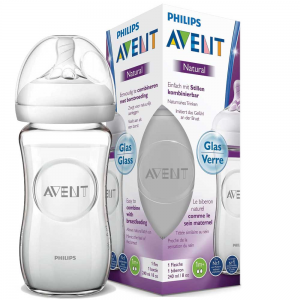 شیشه شیر نچرال پیرکس 1+ ماه فیلیپس اونت PHILIPS AVENT ظرفیت 240 میلی لیتر