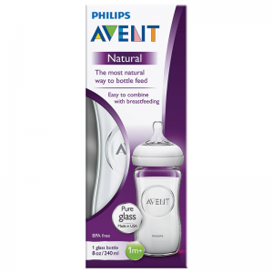 شیشه شیر نچرال پیرکس 1+ ماه فیلیپس اونت PHILIPS AVENT ظرفیت 240 میلی لیتر
