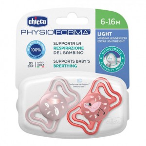 پستانک ارتودنسی  16-6  ماه فیزو فورما مدل لایت چیکو Chicco بسته 2 عددی