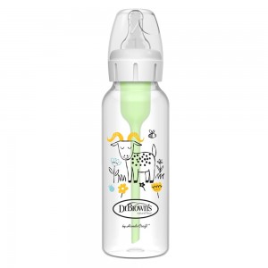 شیشه شیر طلقی +0 ماه دکتر براون Dr Browns ظرفیت 250 میلی لیتر طرح بز
