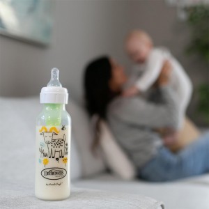 شیشه شیر طلقی +0 ماه دکتر براون Dr Browns ظرفیت 250 میلی لیتر طرح بز