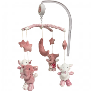 آویز تخت موزیکال بیبی فان Baby Fun  طرح فیل کرم