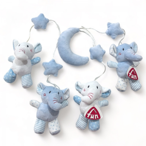 آویز تخت موزیکال بیبی فان Baby Fun  طرح فیل کرم