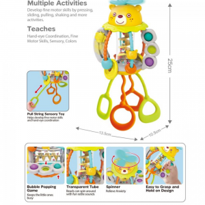 جغجغه توپی طرح خرس هولی تویز Huile Toys کد 916
