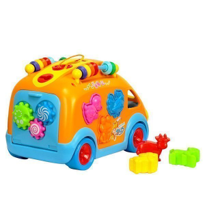 اسباب بازی اتوبوس لوگویی موزیکال هولی تویز HUILE TOYS