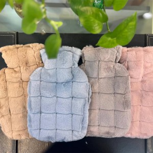 کیسه آب گرم مخملی چهار خونه